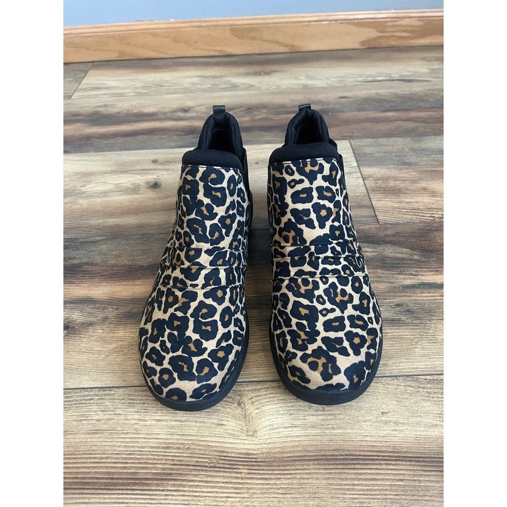 Ryka Niah faux suede pull on ankle boots animal print fall size 8‎ booties NWOT